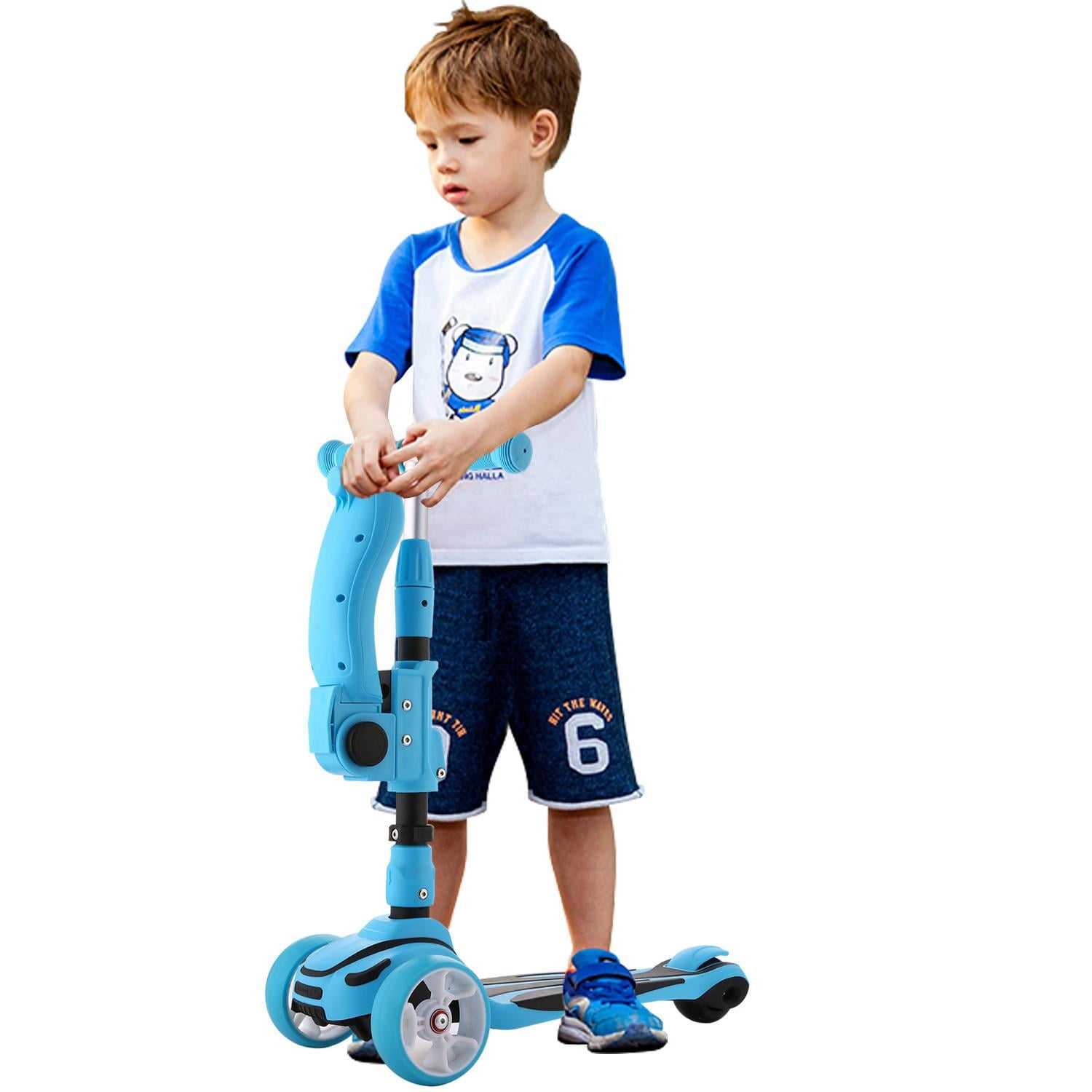 LED Flashing Wheels 3 Wheel Scooter for Toddler Ages 1-8 Years Best Gift for Boys and Girls Arkmiido 3 in 1 Scooter for Kids with Foldable//Removable Seat 4 Adjustable Height
