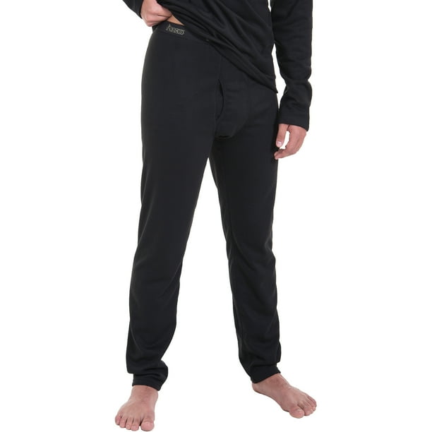 Rocky Rocky Men's Heavyweight Fleece Thermal Underwear, Black