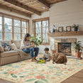 thumbnail image 6 of CHITOOMA 8'x10' Boho Area Rugs for Living Room, Machine Washable Floral Area Rug with Non-Slip Backing, Stain Resistant Non-Shed Carpet for Bedroom, Dining Room, Dorm, Office, 6 of 7