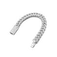 thumbnail image 3 of Iced Out Diamond Prong Cuban Link White Gold Bracelet 10K/14K, 3 of 4