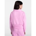 thumbnail image 3 of Weekend Academy Girls Mock Neck Graphic Fleece Sweatshirt, Sizes 4-18, 3 of 5