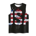 thumbnail image 4 of GNFQXSS Womens Crew Neck Tank Top Star Print Loose Sleeveless Cami Lightweight Flowy Patriotic Summer Beach Top Multicolor XL, 4 of 4