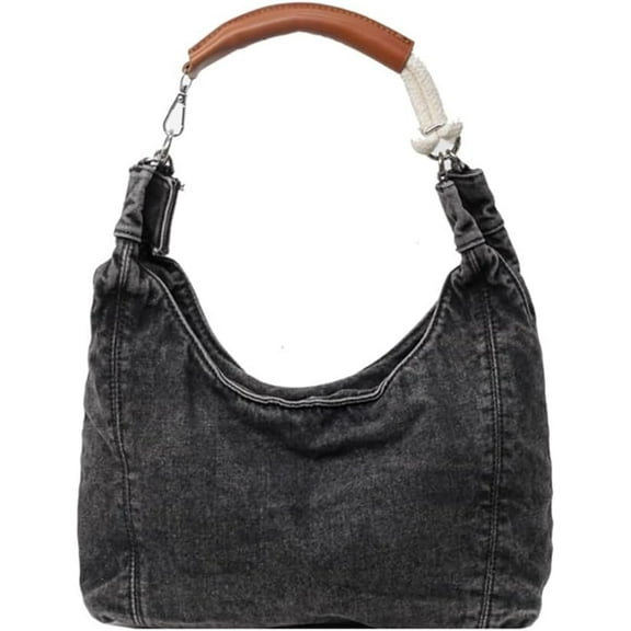 Women Denim Shoulder Handbag Underarm Bag Tote Purse