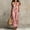 Red, variant on Women's Striped V-Neck Sleeveless Maxi Dress – Pocket, Ruffle Neckline, Casual Resort & Everyday Wear Red,S