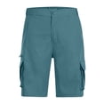thumbnail image 4 of Purcolt Cargo Shorts for Men Stretch Comfort Waist Athletic Workout Shorts Lightweight Knee Length Bermuda Shorts with Pockets for Running Hiking Cycling, 4 of 8