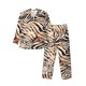 thumbnail image 1 of Balery Watercolor Zebra Pijama para Hombre de Dos Piezas con Manga Larga, Conjunto de Dormir y Descanso Suave con Bolsillos-Large, 1 of 7