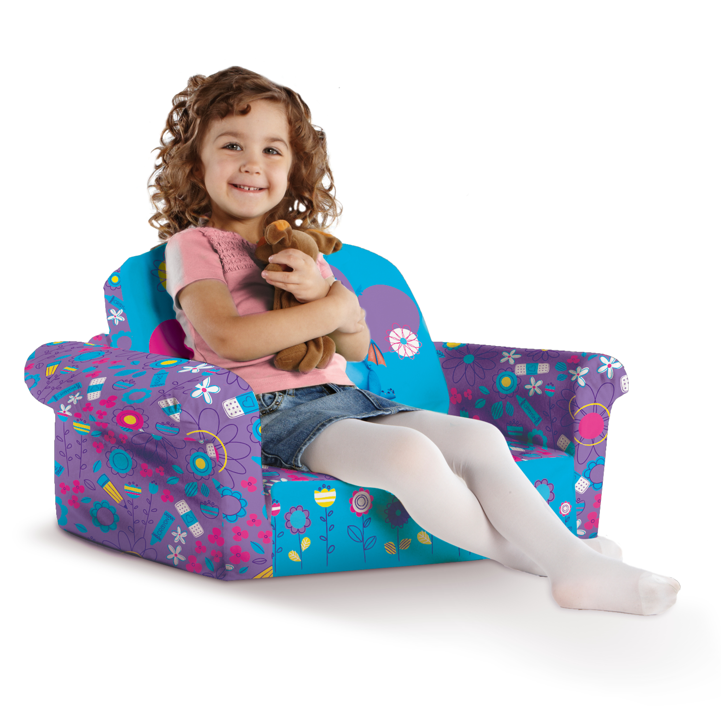 Marshmallow Furniture Children S 2 In 1 Flip Open Foam Sofa