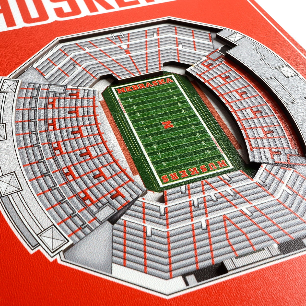 Nebraska Huskers 8'' x 32'' 3D StadiumView Banner