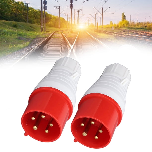 Enchufe Industrial Impermeable, Enchufe Industrial 2 Piezas 32A 220-380V 240-415V Fácil De Instalar Para Energía