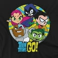 thumbnail image 2 of Teen Titans Go Go Go Group Women's T Shirt, Black, X-Large, 2 of 6