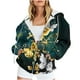 thumbnail image 2 of ICHUANYI Clearance Women Fashion Printed Blouse Long Sleeve Tops Sweatshirt Pockets Hoodied(Multicolor, M) ICHUANYI WER2023081512744, 2 of 6