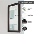 thumbnail image 6 of Design House 16" x 5" x 30" Wall Mounted 1-Door Mirrored Bathroom Medicine Cabinet, Espresso, 6 of 14