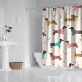 thumbnail image 2 of Colorful Funny Dachshund Shower Curtain 84"x72" ,Bathroom Decorative Shower Curtains Set with 12 Hooks,Modern Waterproof Washable Shower Curtain, 2 of 6