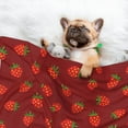 thumbnail image 3 of Rocae Strawberry for Pet Blanket Dog Blanket Cat Blanket Soft Sleep for Small Medium Pet-Large, 3 of 8
