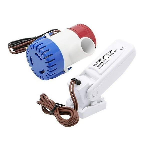 (Gift Of K) 12V 1100 GPH Automatic Boat Bilge Pump Float Switch Bilge Switches Flow Sensor for Electric Water