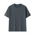 thumbnail image 4 of Summer Shirts for Men Short Sleeve Crew Neck Solid Color T-Shirt S-4XL Men’s clothes, 4 of 4