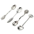 thumbnail image 1 of 4pcs Vintage Mini Alloy Coffee Tea Spoon Ice Cream Dessert Stirring TablewareSilver, 1 of 9
