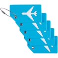 thumbnail image 4 of 5 Pack Silicone Luggage Tag Baggage Handbag School Bag Suitcase Instrument Tag Label by FFIY （Orange）, 4 of 7