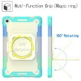 thumbnail image 2 of Rugged Kids Case for Lenovo Tab M10 Plus 3rd Gen 10.6 inch (2022), Heavy Duty Shockproof 360°Swivel Ring Stand Handle Case Cover for Lenovo Tab M10 Plus 3rd Gen 10.6 inch (2022), S-colorful+green, 2 of 7