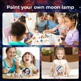 thumbnail image 7 of Piano Potato Paint Your Own Moon Lamp Kit, 3D Printed 2-in-1 Space Plaster Craft Arts and Crafts for Kids Ages 6-12, DIY LED Galaxy Night Light Activity with Button Batteries, Birthday Gifts for Boys, 7 of 7