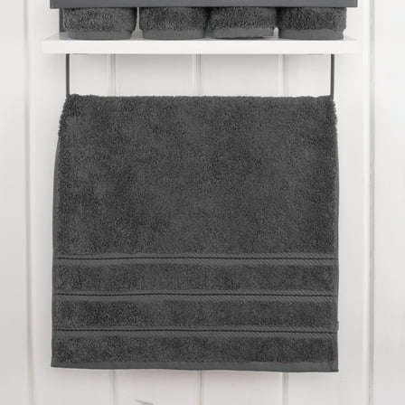 American Soft Linen Hand Towel 100% Cotton 1 Piece Luxury Hand Towel, Dark Gray