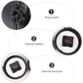 thumbnail image 3 of Creative Hanging Wall Clock for Delicate Home Office Decor 1 Set, 3 of 8