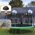 thumbnail image 2 of High-End 12FT Trampoline for Kids, Outdoor Recreational Pumpkin Style Trampolines with Basketball Hoop, Enclosure Net & Ladder, 1320 LBS Weight Capacity, 2 of 7