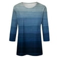thumbnail image 4 of kytmyeq Women's Casual 3/4 Sleeve T-Shirts o- Neck Tops, 4 of 5