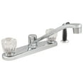 thumbnail image 2 of LDR 013 3401CP Acrylic 2-Handle & Chrome Kitchen Faucet With Black Side Sprayer, 2 of 2