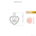 thumbnail image 3 of Angara Natural Diamond Necklace - Diamond Heart Pendant with Infinity Loop in Platinum for Women, 3 of 8
