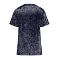 thumbnail image 6 of Womens Clothes Shorts Kelon Womens Blouses Short Sleeve Shirts Cowl Neck Velvet Outfits Trendy Clothes 2026 Casual Summer Tshirt, M, 6 of 8