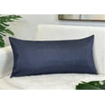 thumbnail image 3 of Aiking Home Woven Fine Faux Linen Throw Pillow Cover, size 14"x26", Navy, 3 of 7