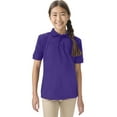 thumbnail image 3 of Classroom School Uniforms Adult Short Sleeve Pique Polo CR832X, 4XL, Dark Purple, 3 of 7