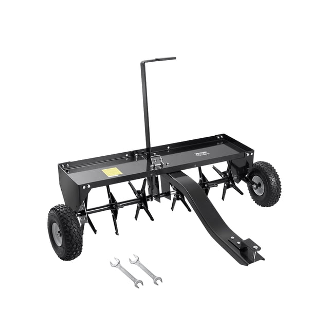 VEVOR 40-Inch Tow Behind Plug Aerator with Universal Hitch Lawn Aerator Tow Behind