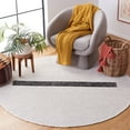 thumbnail image 2 of SAFAVIEH Natura Marina Striped Wool Area Rug, Ivory/Black, 6' x 6' Round, 2 of 11