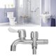 thumbnail image 5 of Grifo De Agua Para Lavadora, Grifo De Larga Vida útil, Salidas Dobles Alargadas, Alta Eficiencia Para Interiores, 5 of 7