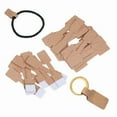 thumbnail image 7 of 500Pcs Quadrate Blank Brown Paper Price Tag Labels Jewelry Display Cards Labels Ring Sticker Hangtags 6x1.2cm, 7 of 7
