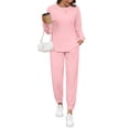 thumbnail image 4 of Fantaslook Pajamas Sets for Women Two Piece Sweatshirts Lounge Sets Long Sleeve Tops and Pants with Drawstring Basic Outfits, 4 of 9