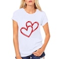 thumbnail image 2 of Noarlalf Valentine'S Day Women'S Shirt Shirts For Women Valentine'S Day Girlfriend Shirt Fashionable Valentine'S Day Love Printed Round Neck Short Sleeved Top T Shirt Valentines Day Gift White 3XL, 2 of 5