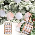 thumbnail image 2 of 15-Piece Faux Fur Christmas Ornaments Set - 3" Soft Hanging Balls for Xmas Tree, Holiday & Winter Wedding Decor, 2 of 7