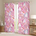 thumbnail image 2 of Feelyou Funny Cartoon Unicorn Blackout Curtains Set of 2 (52x84 Each) for Kids, Dreamy Rainbow Cloud Window Curtains, Cute Flower Floral Curtains and Drapes, Curtains and Drapes Decor, 2 of 6