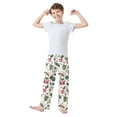 thumbnail image 2 of FORMRS Boys Pajama Pants with Pockets Size 13-14Y Kids Lounge Sleep Bottoms, White Christmas Holly, 2 of 8