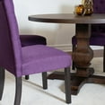 thumbnail image 6 of Roundhill Furniture Kerbau 5-Piece Dining Set, Pedestal Round Table with 4 Chairs, Purple, 6 of 9