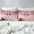 thumbnail image 4 of Erosebridal Pink Bowknot High Heels Sheet Set Twin,Dreamy Princess Bedding Sets Twin Size,Breathable Bed Sheets Twin,Bling Room Decorative,3pcs, 4 of 7