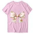 thumbnail image 1 of Blusas de Manga Corta para las Mujeres Divertida Impresión Cuello Redondo Camiseta Vintage, Blusas de Primavera para las Mujeres, 1 of 4