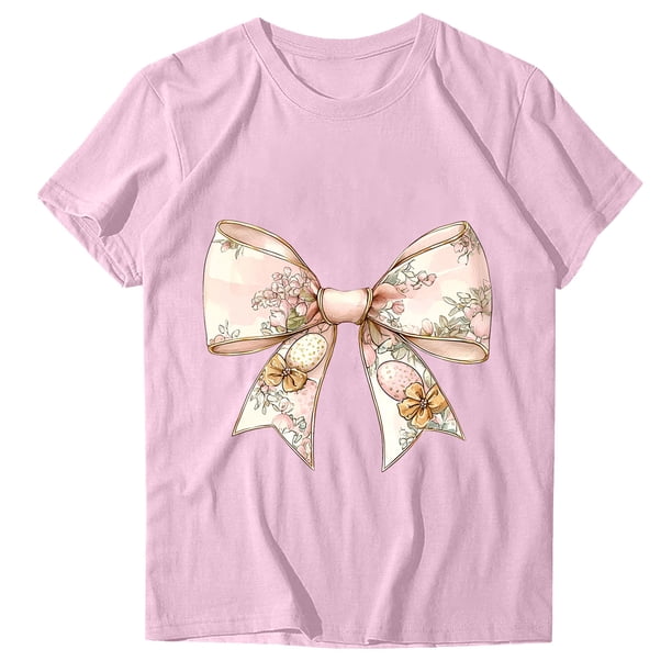 Blusas de Manga Corta para las Mujeres Divertida Impresión Cuello Redondo Camiseta Vintage, Blusas de Primavera para las Mujeres