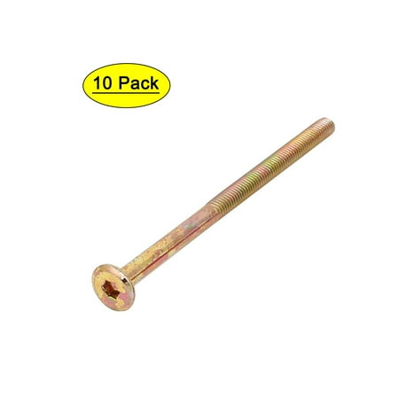

Uxcell M6x100mm Flat Hex Socket Head Hexagon Furniture Bolts Connector Fastener (10-pack)