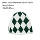 thumbnail image 2 of Gorro de pescador corto con puños de punto de lana para hombres y mujeres, gorros cálidos de invierno con diseño geométrico de diamantes y cuadros, gorro de lana, 2 of 5