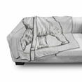 thumbnail image 3 of Polar Bear Soft Flannel Fleece Blanket, Sketch Style Nordic Grizzly Bear Wilderness Themed Animal Pattern, Cozy Plush for Indoor and Outdoor Use, 70" x 90", Charcoal Grey and White, by Ambesonne, 3 of 6