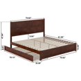 thumbnail image 2 of Pemberly Row King Platform Bed with Footboard and Twin XL Trundle in Walnut, 2 of 13